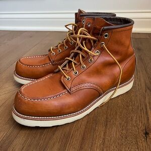 Red Wing 875 Heritage Classic Moc Toe Boot, Size 9.5D Oro Legacy